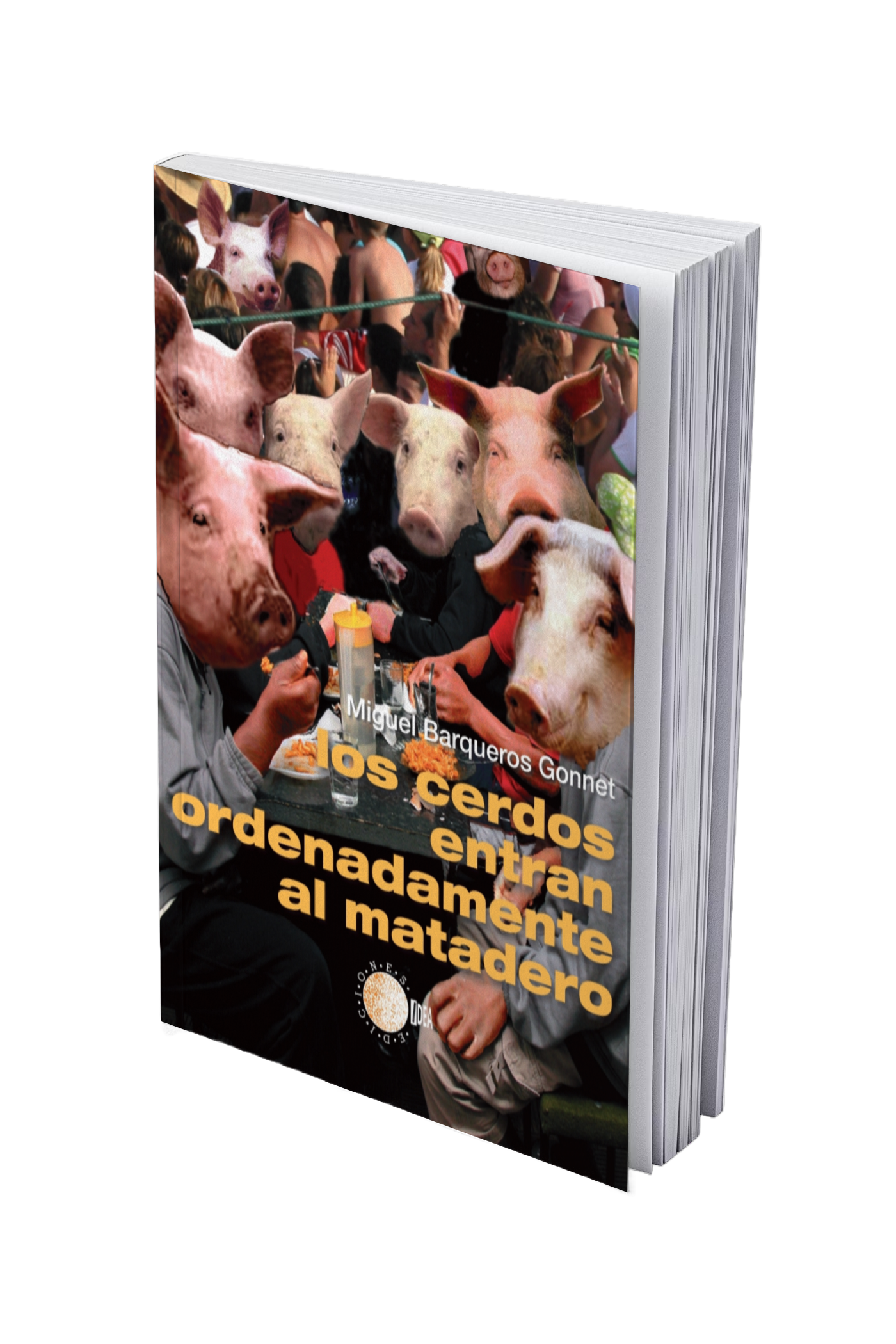 Los cerdos entran ordenadamente al matadero